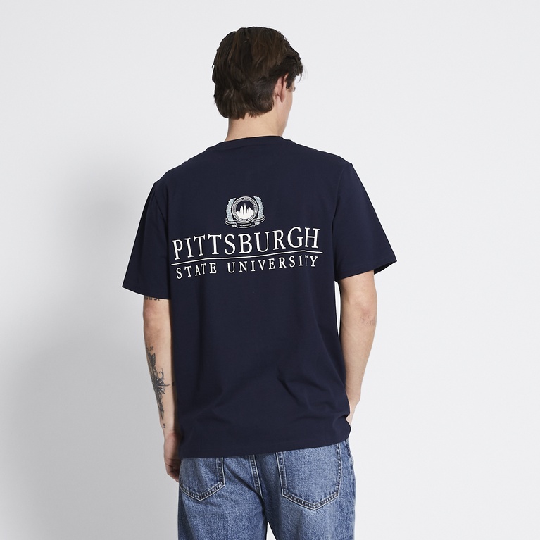 Printed tee "West" Navy